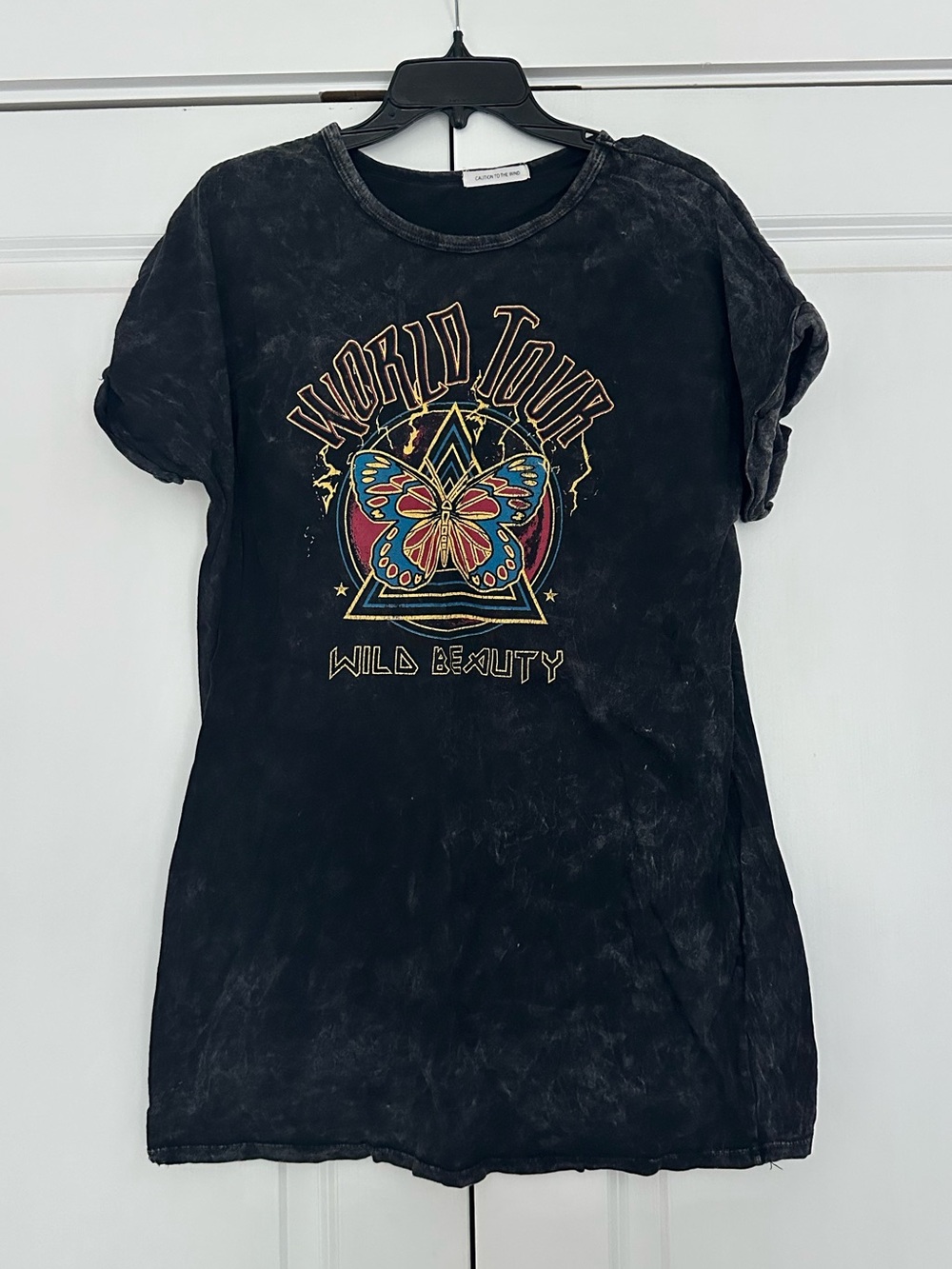 Charcoal Butterfly T-Shirt Dress